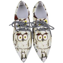 Owl Bird Eyes Cartoon Good Women s Pointed Oxford Shoes by Sudhe