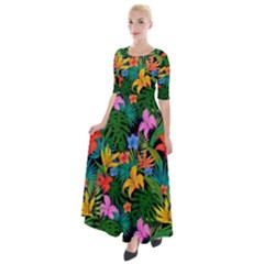 Flowers 4 Half Sleeves Maxi Dress by ArtworkByPatrick