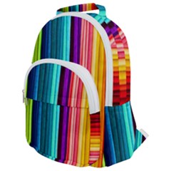 Colorful-57 Rounded Multi Pocket Backpack by ArtworkByPatrick