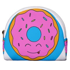 Donut Doughnut Dessert Clip Art Horseshoe Style Canvas Pouch by Simbadda