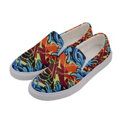 Graffiti Colourful Street Art Art Women s Canvas Slip Ons by Simbadda