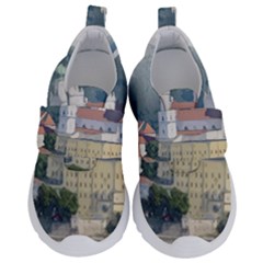 Architecture Old Sky Travel Kids  Velcro No Lace Shoes by Simbadda