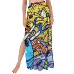 Graffiti Wall Mural Painting Arts Maxi Chiffon Tie-up Sarong by Simbadda