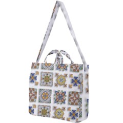 Abstract Texture Artistic Art Square Shoulder Tote Bag by Simbadda