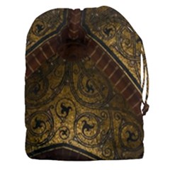 Vault Mosaic Gold Ornament Golden Drawstring Pouch (xxxl) by Simbadda