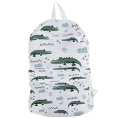Vector Seamless Pattern With Cute Crocodiles Foldable Lightweight Backpack by Vaneshart