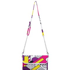 Memphis Colorful Background With Stroke Mini Crossbody Handbag by Vaneshart