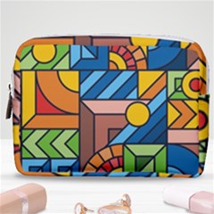 Colorful Geometric Mosaic Background Make Up Pouch (medium) by Vaneshart