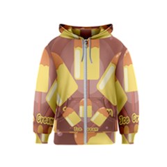 Cream Sweet Icecream Kids  Zipper Hoodie by Bajindul