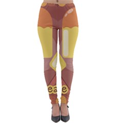 Cream Sweet Icecream Lightweight Velour Leggings by Bajindul