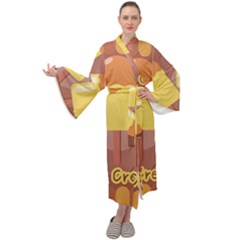 Cream Sweet Icecream Maxi Velour Kimono by Bajindul