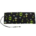 Alien Ufo Pattern Roll Up Canvas Pencil Holder (S) View1