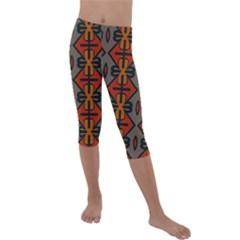 Seamless Digitally Created Tilable Abstract Pattern Kids  Lightweight Velour Capri Leggings  by Vaneshart