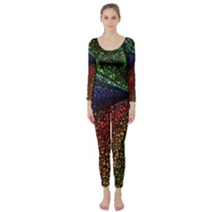 Abstract Colorful Pieces Mosaics Long Sleeve Catsuit by Vaneshart