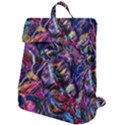 Multicolored Abstract Painting Flap Top Backpack View1