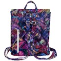 Multicolored Abstract Painting Flap Top Backpack View3