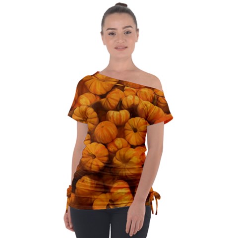 Mini Pumpkins Tie-up Tee by bloomingvinedesign