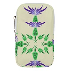 Thistle Flower Purple Thorny Flora Waist Pouch (large) by Bajindul