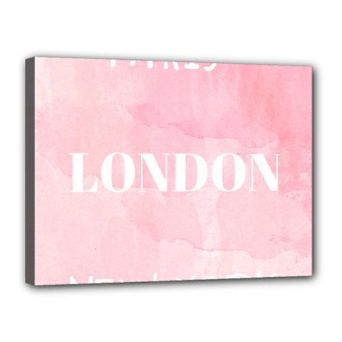 Paris, London, New York Canvas 16  X 12  (stretched) by Lullaby