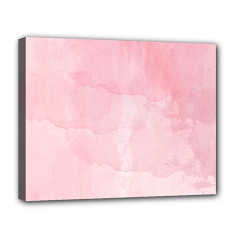 Pink Blurry Pastel Watercolour Ombre Canvas 14  X 11  (stretched) by Lullaby
