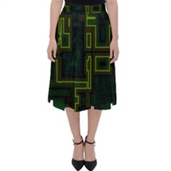 Seamless Pattern Texture Background Curcuit Classic Midi Skirt by Simbadda