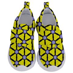 Pattern Modern Colorful Bright Kids  Velcro No Lace Shoes by Simbadda