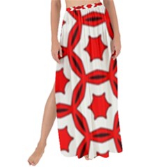 Pattern Red White Texture Seamless Maxi Chiffon Tie-up Sarong by Simbadda