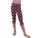 Pattern Colorful Texture Design Kids  Lightweight Velour Capri Leggings  View1