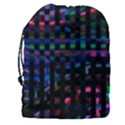 Stripes Background Black Colorful Drawstring Pouch (XXXL) View2