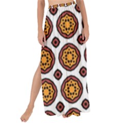 Pattern Fall Color White Background Maxi Chiffon Tie-up Sarong by Simbadda