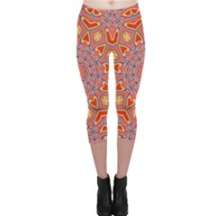 Abstract Art Abstract Background Capri Leggings  by Simbadda