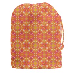  Pattern Abstract Orange Drawstring Pouch (xxxl) by Simbadda