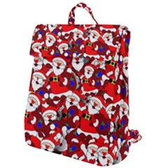 Nicholas Santa Christmas Pattern Flap Top Backpack by Simbadda