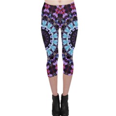 Kaleidoscope Shape Abstract Design Capri Leggings  by Simbadda