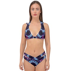Kaleidoscope Shape Abstract Design Double Strap Halter Bikini Set by Simbadda