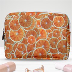 Oranges Background Texture Pattern Make Up Pouch (medium) by Simbadda