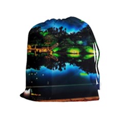 Night City Drawstring Pouch (xl) by Vaneshart