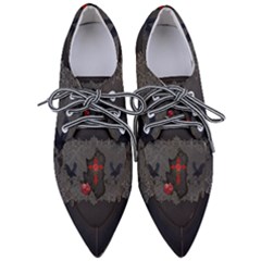 The Crows With Cross Women s Pointed Oxford Shoes by FantasyWorld7