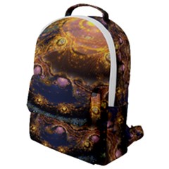 Fractal Cg Computer Graphics Sphere Fractal Art Water Organism Macro Photography Art Space Earth  Flap Pocket Backpack (small) by Vaneshart