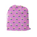 Rainbow birthday cake pattern2 Drawstring Pouch (XL) View2
