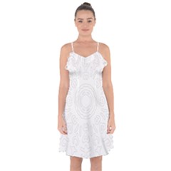 Circle Vector Background Abstract Ruffle Detail Chiffon Dress by Bajindul