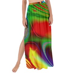 Artwork Digital Art Fractal Colors Maxi Chiffon Tie-up Sarong by Wegoenart