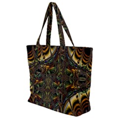 Abstract Art Artwork Fractal Zip Up Canvas Bag by Wegoenart