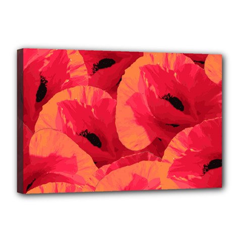 Poppies  Canvas 18  X 12  (stretched) by HelgaScand