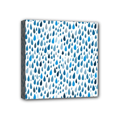 Rain Drops Mini Canvas 4  X 4  (stretched) by HelgaScand