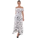Space Elements Off Shoulder Open Front Chiffon Dress View1