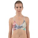 Abstract Colorful Geometric Pattern Wrap Around Bikini Top View1