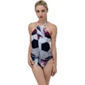 Soccer Ball With Great Britain Flag Go with the Flow One Piece Swimsuit View1