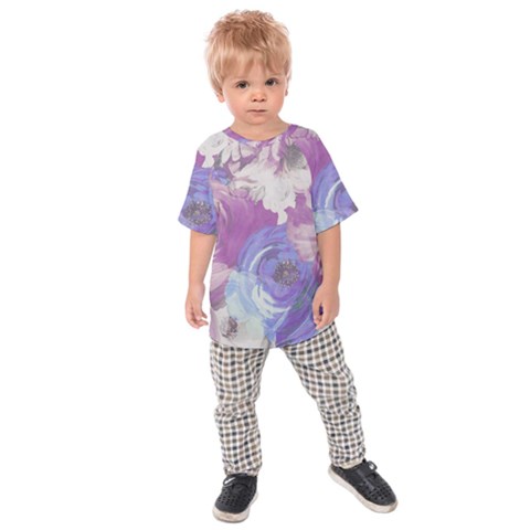 Floral Vintage Wallpaper Pattern Kids  Raglan Tee by Vaneshart