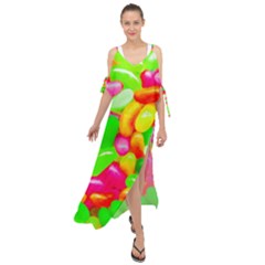 Vibrant Jelly Bean Candy Maxi Chiffon Cover Up Dress by essentialimage